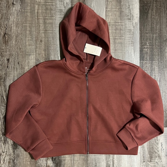 a new day Jackets & Blazers - A New Day Women’s Hooded Cropped Jacket Size Large NWT